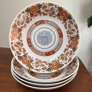 NEW Georges Briard "Peony" Coupe Soup Bowl Set Japanese Imari Reproduction MCM